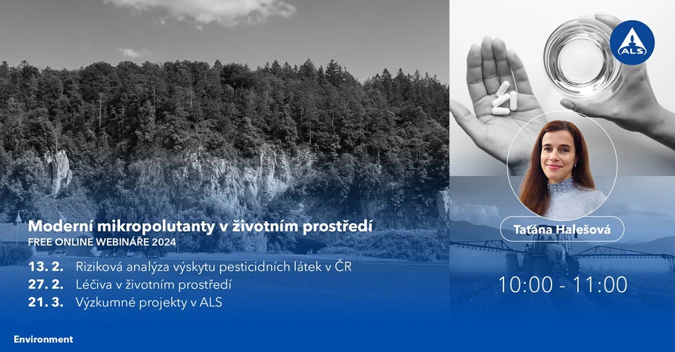 <ul>
<li><strong>Foto:</strong> ALS Czech Republic: Plánované ALS Webináře: Mikropolutanty v životním prostředí</li>
</ul>