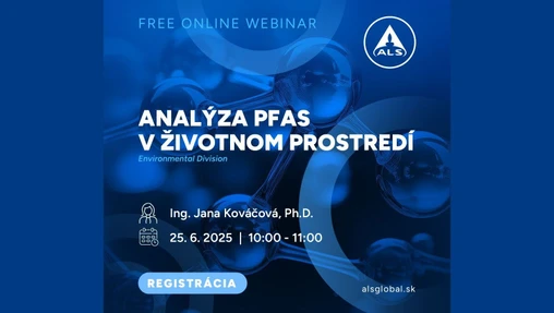 Pozvánka na webinář ALS Slovakia - Analýza PFAS v životnom prostredí