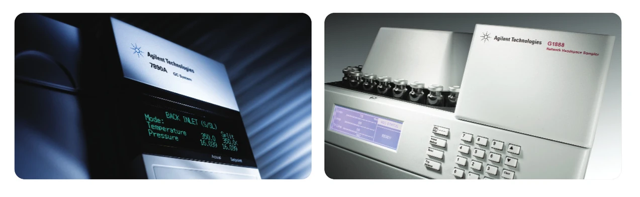 Agilent: Agilent G1888 Network Headspace Sampler in conjunction with Agilent 7890A GC