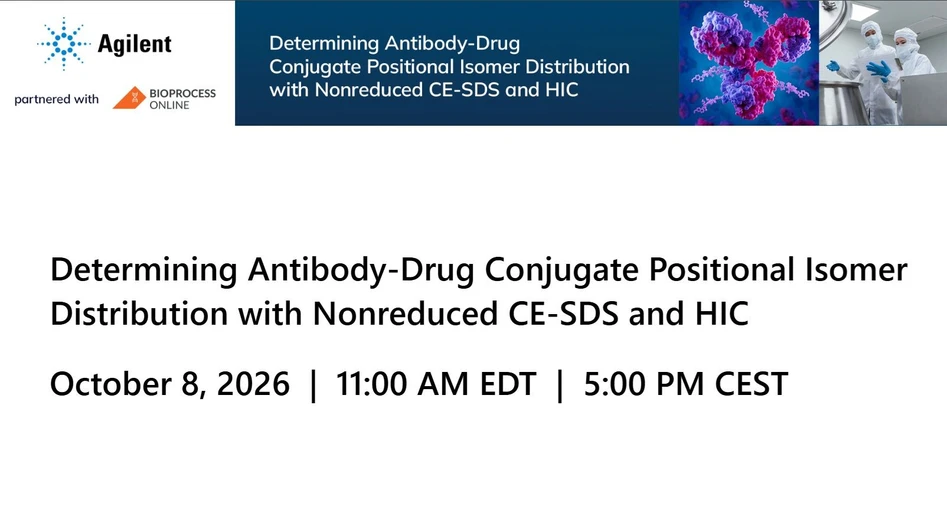 Agilent Technologies: Determining Antibody-Drug Conjugate Positional Isomer Distribution with Nonreduced CE-SDS and HIC