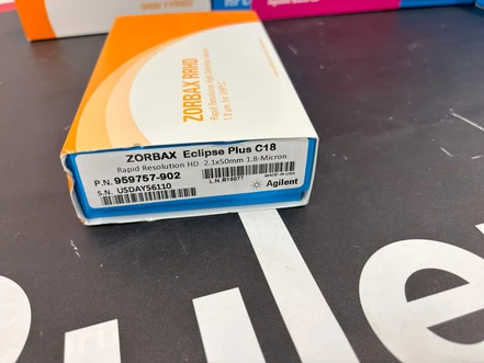 Agilent ZORBAX RRHD Eclipse Plus C18 column, 2.1 x 50 mm, 1.8 µm, 1200 bar 959757-902 (Tested)