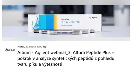 Altium - Agilent webinář: Altura Peptide Plus - pokrok v analýze syntetických peptidů z pohledu tvaru píku a výtěžnosti