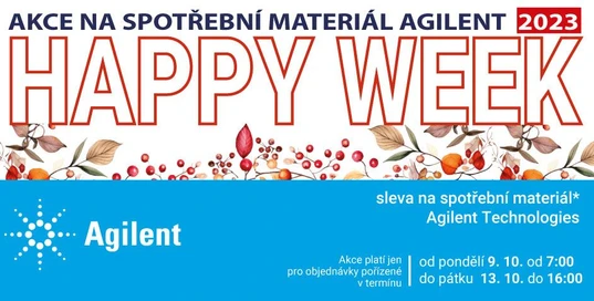 Happy Week 9. - 13. října: 35% sleva na spotřební materiál Agilent Technologies