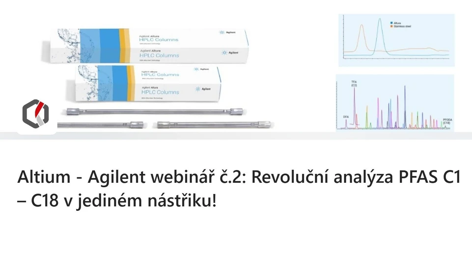<p>Altium - Agilent webinář: Revoluční analýza PFAS C1 – C18 v jediném nástřiku!</p>