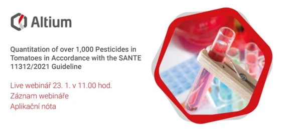 Webinář a aplikace: Kvantifikace více než 1 000 reziduí pesticidů v rajčatech podle směrnice SANTE 11312/2021