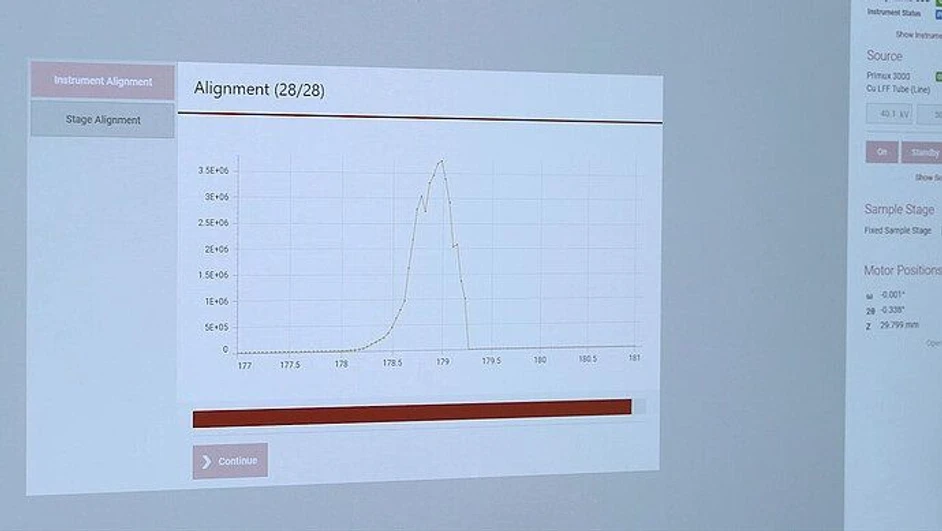 Anton Paar: XRDynamic 500 automatizovaný víceúčelový práškový rentgenový difraktometr.