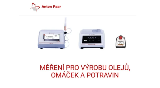 Anton Paar spolehlivé měření pro výrobu olejů, omáček a potravin