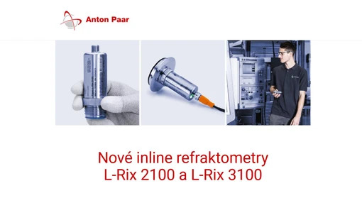 Nové inline refraktometry Anton Paar - L-Rix 2100 a L-Rix 3100