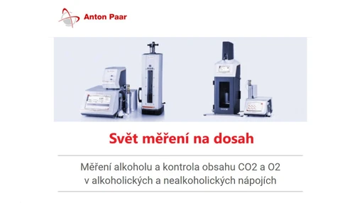 Pozvánka na seminář Anton Paar: Měření alkoholu a kontrola obsahu CO2 a O2