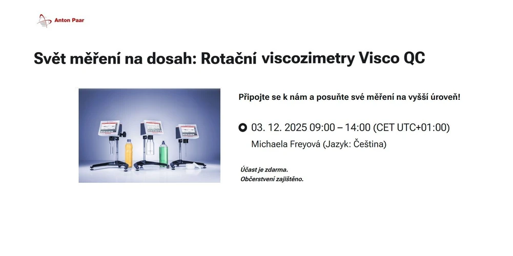 Anton Paar: Svět měření na dosah - Rotační viskozimetry Visco QC