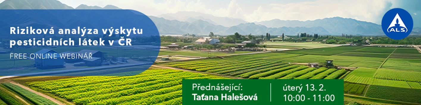 ALS Czech Republic: Webinář Riziková analýza výskytu pesticidních látek v České republice