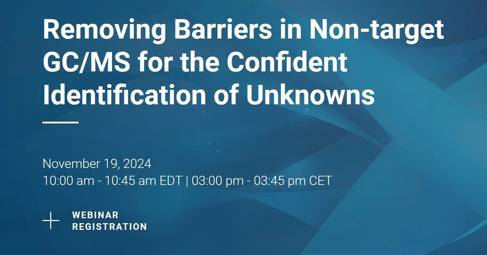 Bruker: Removing Barriers in Non-target GC/MS for the Confident Identification of Unknowns