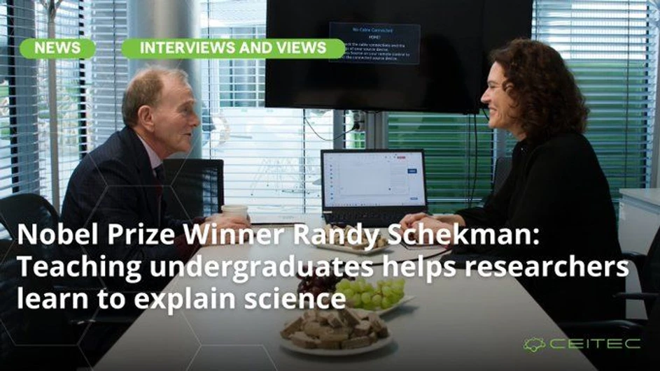 CEITEC: Nobel Prize Winner Randy Schekman: Teaching undergraduates helps researchers learn to explain science.