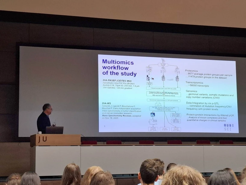 ČSHS: 13. Česká konference hmotnostní spektrometrie 2025 a 11. Neformální proteomické setkání - Den 2 (Integrated multiomics classification of triple negative breast cancer, Pavel Bouchal)