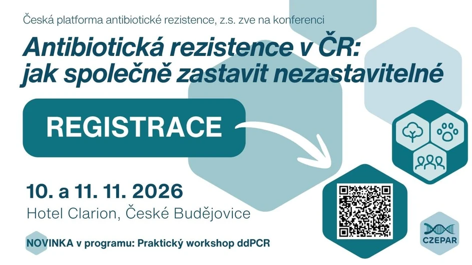 CZEPAR Konference 2026 - Antibiotická rezistence v ČR: Jak společně zastavit nezastavitelné