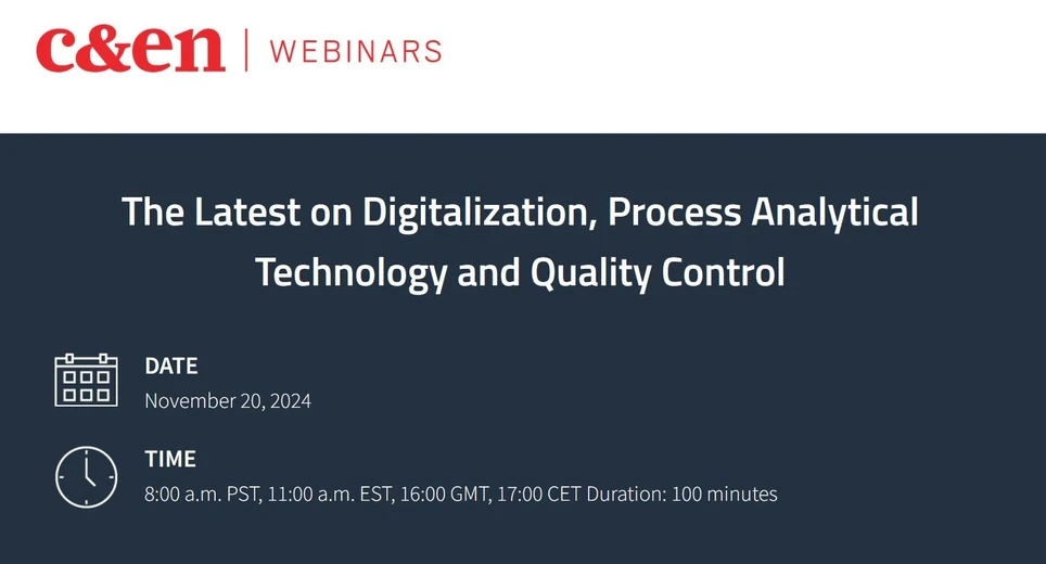 C&EN: The Latest on Digitalization, Process Analytical Technology and Quality Control