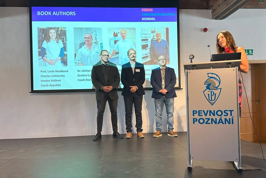 Czech Chromatographic School: Launch of the book: Modern HPLC separations in theory and practice, Authors (Lucie Nováková, Michal Douša, Petr Česla, Jiří Urban, and collective)
