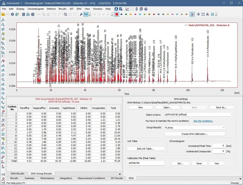 DataApex: DataApex Clarity DHA (Detailed Hydrocarbon Analysis) Extension