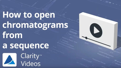 How to open chromatograms from a sequence 