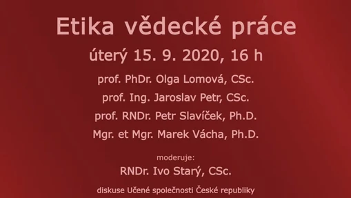 Učená společnost: Etika vědecké práce je téma, které by se mělo skloňovat častěji