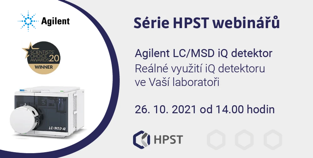 HPST: Agilent LC/MSD iQ detektor - reálné využití iQ detektoru ve Vaší laboratoři 