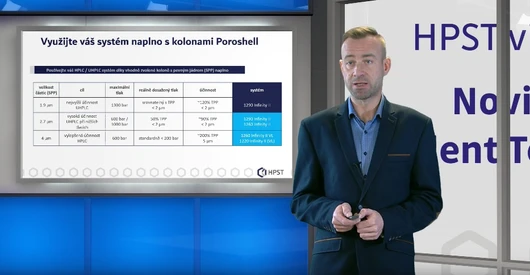 Záznam přednášky „UHPLC kolony Agilent Poroshell 1.9 um – unikátní kombinace vysoké účinnosti, tlakové odolnosti a dlouhé životnosti“