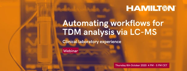 Automating workflows for TDM analysis via LC-MS - Clinical laboratory experience
