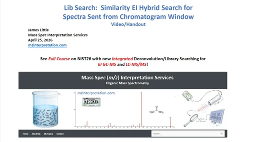Lib Search: Similarity EI Hybrid Search for Spectra Sent from Chromatogram Window