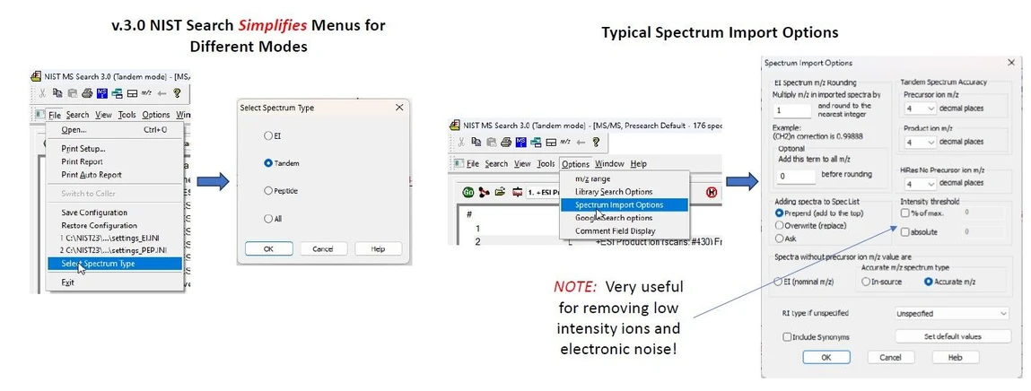 James Little: Part 3 - Typical Settings for NIST MS Search 3.0 (Tandem Mode)