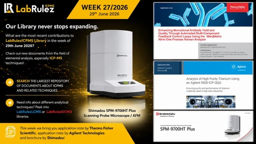 News from LabRulezICPMS Library - Week 27, 2026