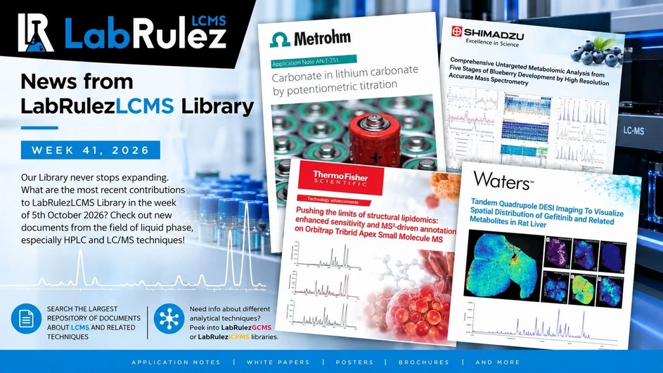 <p><strong>LabRulez / AI:</strong> News from LabRulezLCMS Library - Week 41, 2026</p>