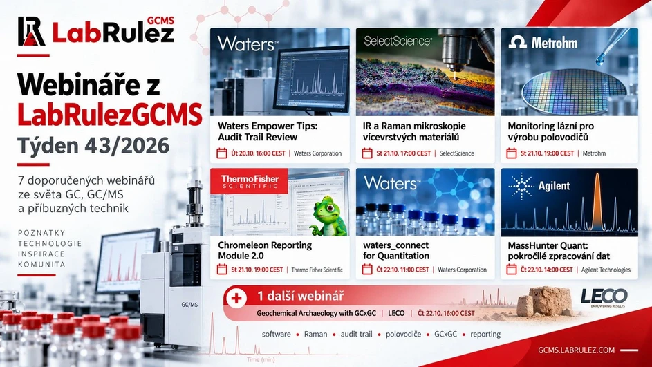 <p>LabRulez / AI: Webináře LabRulezGCMS týden 43/2026</p>