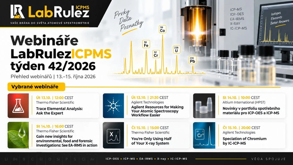 <p>LabRulez / AI: Webináře LabRulezICPMS týden 42/2026</p>