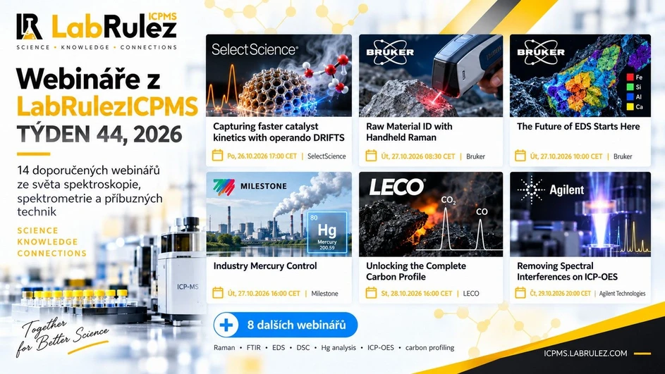 <p>LabRulez / AI: Webináře LabRulezICPMS týden 44/2026</p>