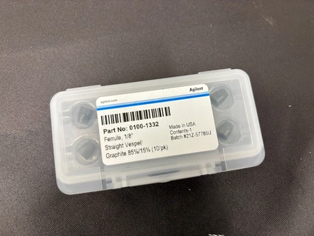 Agilent Ferrule, 1/8 inch, 15% graphite/85% Vespel, 10/pk , 0100-1332 (New)