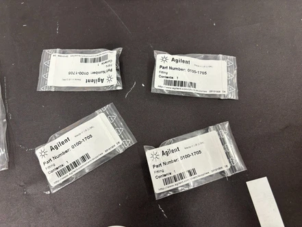 Agilent Flangeless black polyoxymethylene fitting for 1/18 tubing, 0100-1705 (New)