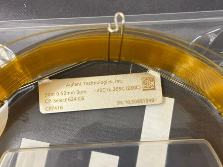 Agilent J&W CP-Select 624 CB GC Column, 30 m, 0.53 mm, 3.00 μm, 7 inch cage., CP7416 (Tested)