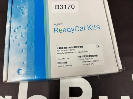 Agilent ReadyCal PEG, 1.5 mL calibration kit Polyethylene Glycol, PSS-PEGKITR1 (Refurbished)