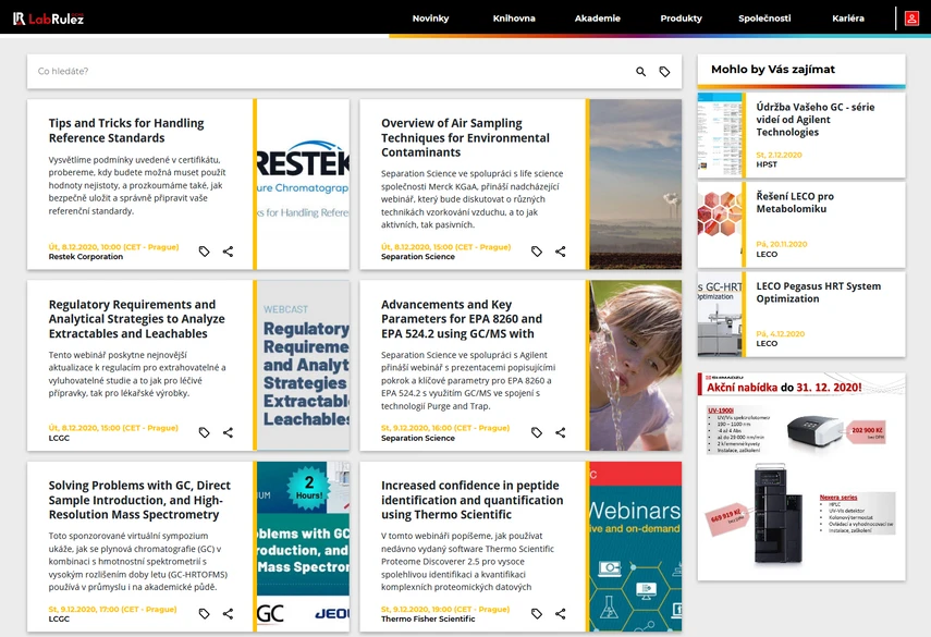 <p>LabRulez: GC a GCMS webináře - 50. týden</p>