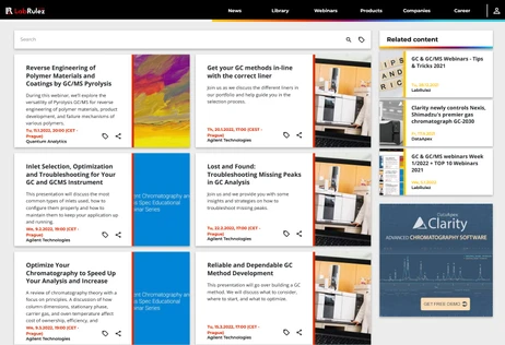GC & GC/MS webinars Week 1/2022 + TOP 10 Webinars 2021
