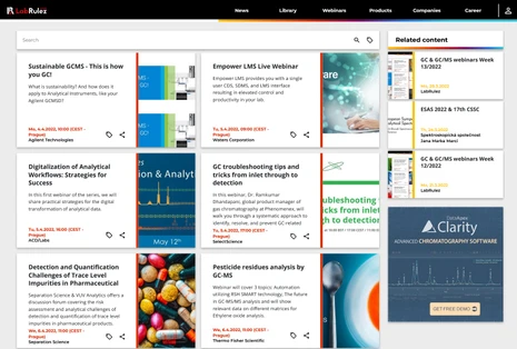 GC & GC/MS webinars Week 14/2022