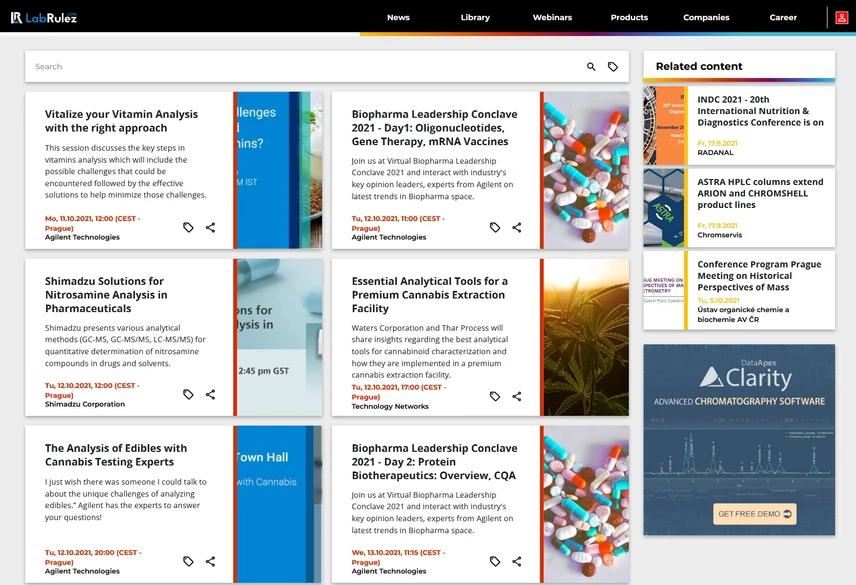 <p>LabRulez: LC and LCMS webinars - Week 41</p>
