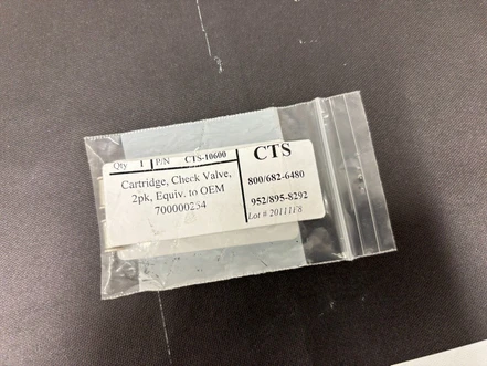 Waters PERFORMANCE PLUS SAPPHIRE CHECK VALVE CARTRIDGE (2), 700000254 (New)