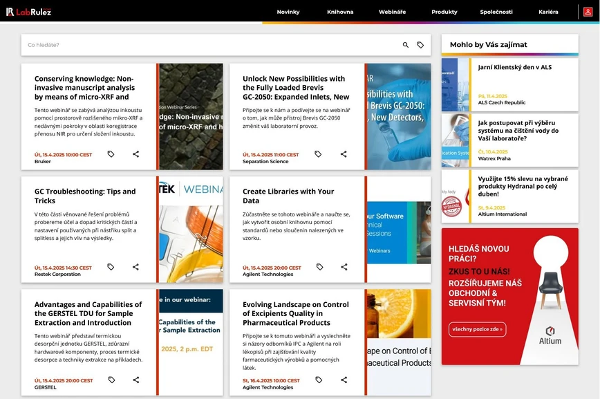 <p>LabRulez: Webináře LabRulezGCMS týden 16/2025</p>