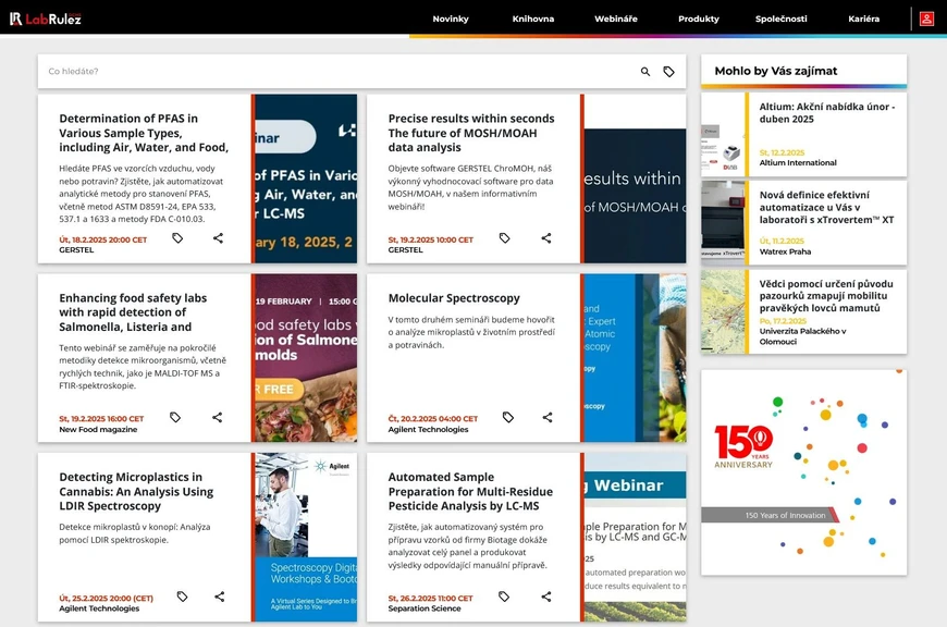 <p>LabRulez: Webináře LabRulezGCMS týden 8/2025</p>