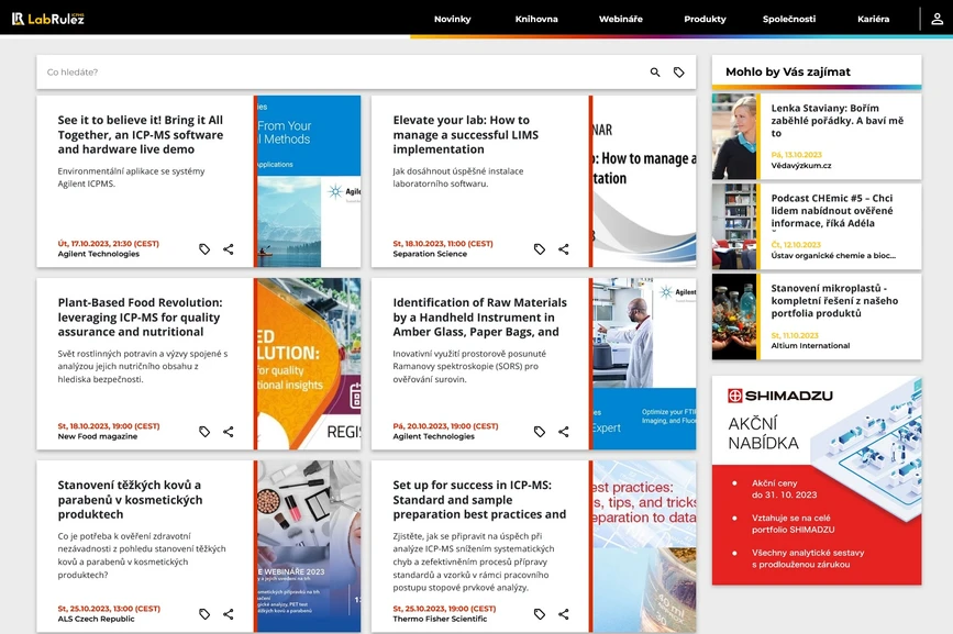 <p>LabRulez: Webináře LabRulezICPMS týden 42/2023</p>