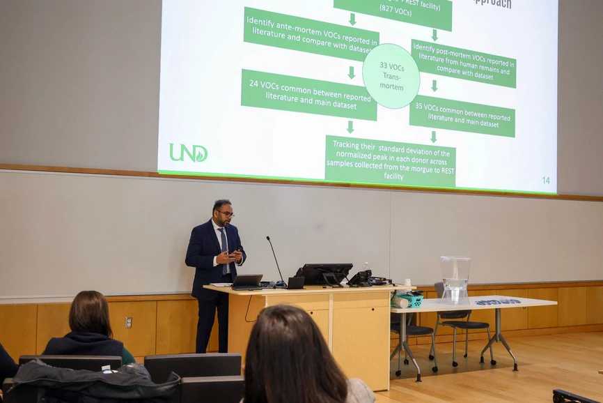 MDCW: 17th MDCW 2026 (Day 3): O-23 Identifying the transition from ante-mortem to post-mortem odor in cadavers in an outdoor environment (Darshil Patel, University of North Dakota)