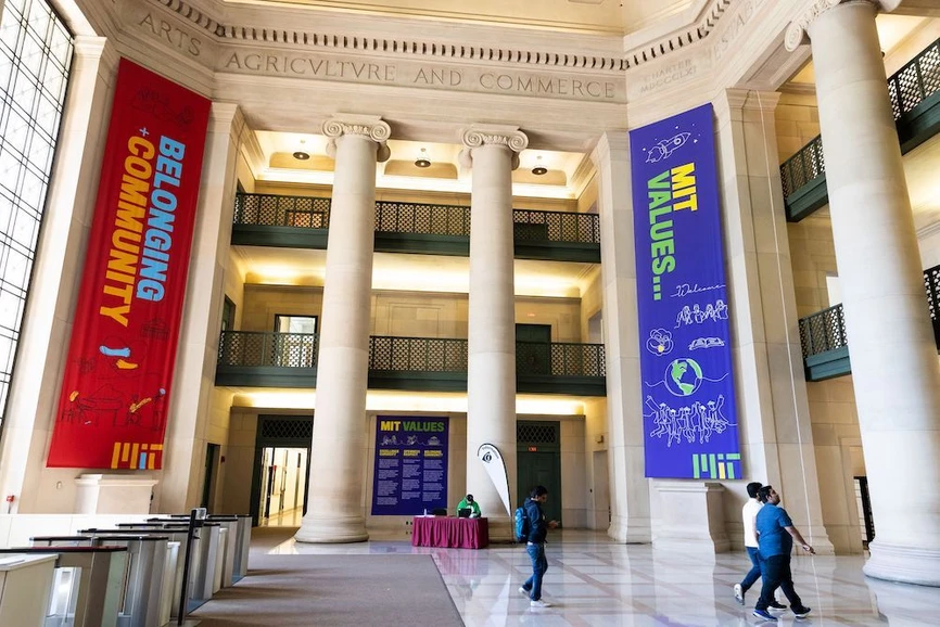 MIT: In September 2022, the Institute installed five billboard-scale banners in Lobby 7. Drawing on the words of the MIT Values Statement and.