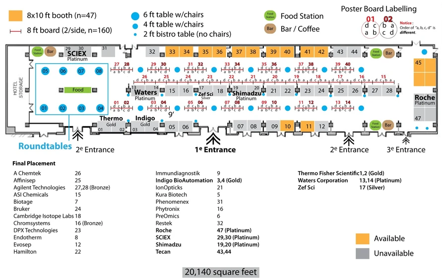 MSACL 2025: Hotel Bonaventure Conference Center - Exhibit Hall Diagram