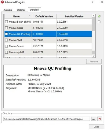 Mestrelab Mnova Gears software